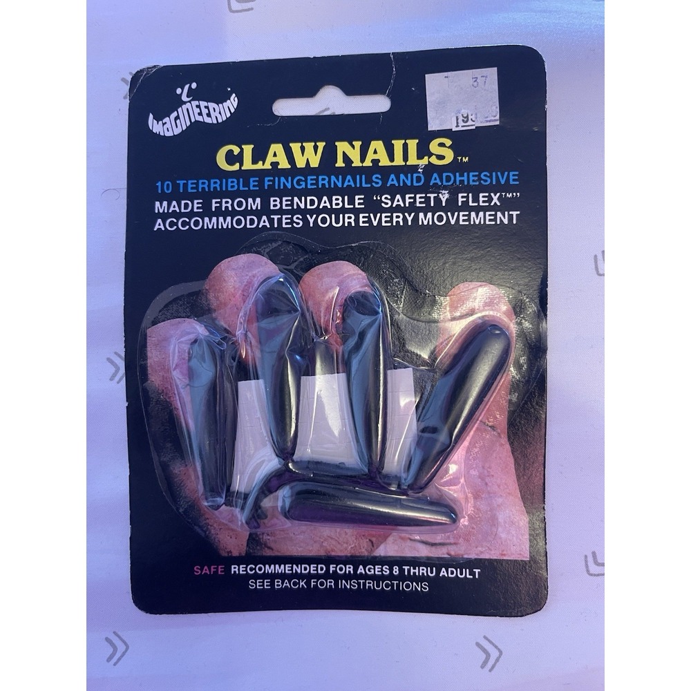 VTG 1986 Imagineering‎ Claw Nails Fingernails Vampire Blood Black MIP Halloween